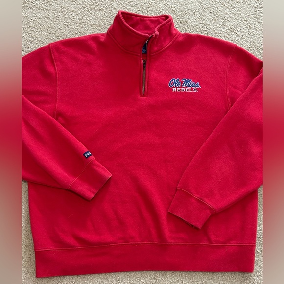 Jansport Men’s XL 1/4 Zip Ole Miss Rebels Pullover - Picture 1 of 8
